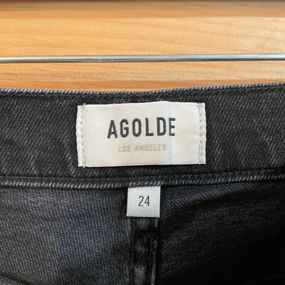 Agolde Black Pinch Waist Skinny High Rise Jeans Size 24 - Picture 13 of 15